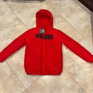 PUMA Kids Red Puffer Jacket Sz Large 14/16